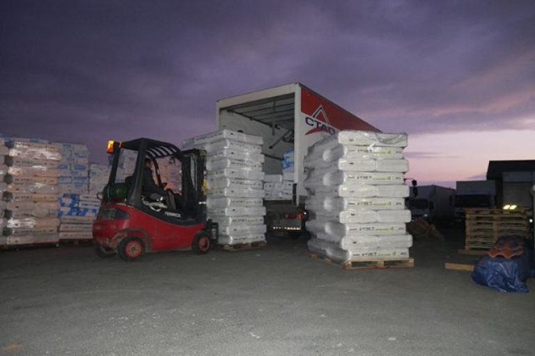 chargement camion isolation des combles