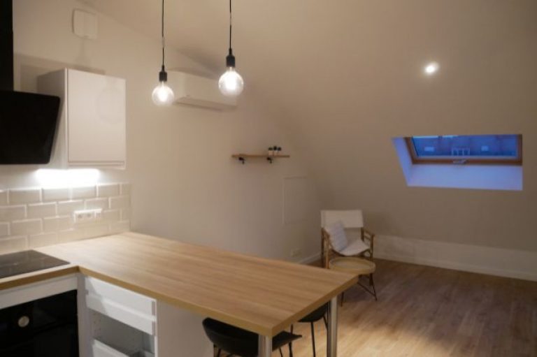 fin de chantier cuisine isolation des rampants